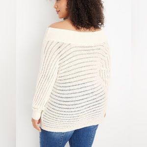Ivory Off the Shoulder Sweater